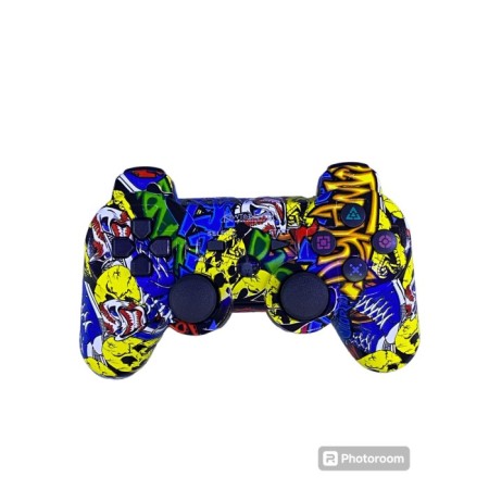 Kontorland P3G - PS3/PC Uyumlu Titreşimli Kablosuz Oyun Kolu GamePad  Desenli Sarı