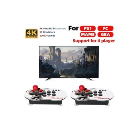 M9 64GB Arcade Retro 4K HDMI Oyun Konsolu 10000 Oyun Çift Kontroller