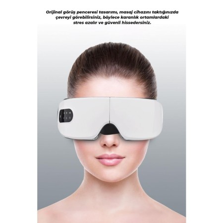 Göz Masaj Aleti Isıtmalı Titreşimli Türkçe Seslendirmeli  Bluetooth