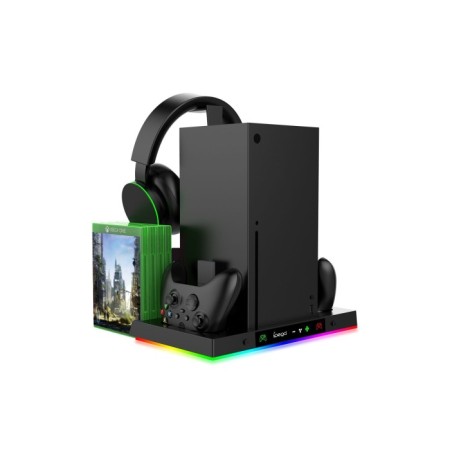 İpega PG-XBX023S XBOX Series X Multi Fonksiyonel RGB Işıklı Askılı Şarj İstasyonlu Soğutucu Stand