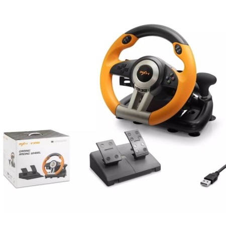 PXN V3 PRO PS3/PS4/PC/XBOX ONE/XBOXSERİES/NİNTENDO UYUMLU DİREKSİYON SETİ TURUNCU