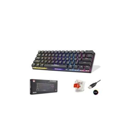 Hadron G509R Kablolu Oyuncu Mini Klavye Mekanik Red Switch Rgb Q Siyah