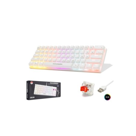 Hadron G508R Kablolu Oyuncu Mini Klavye Mekanik Red Switch Rgb Q Beyaz