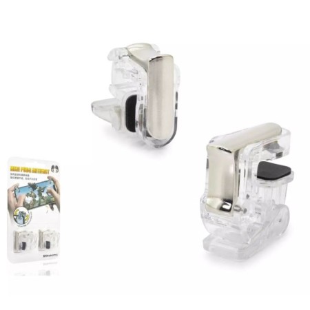 HADRON HDX3583 Alaşım Butonlu Mobil Oyun Kontrol Butonu L1 R1 - Şeffaf